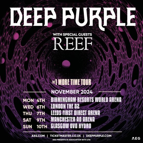 Deep Purple Anuncia Turnê no Reino Unido "1 More Time"
