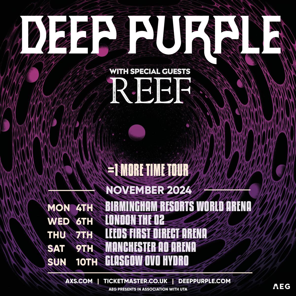 Deep Purple Anuncia Turnê no Reino Unido “1 More Time”
