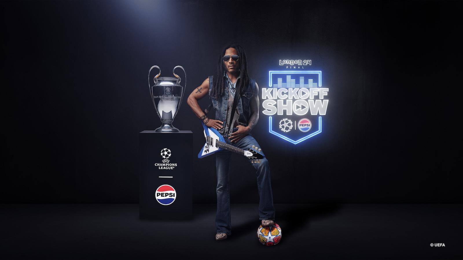 Lenny kravitz vai agitar o show de abertura da final da UEFA Champions league apresentado pela Pepsi