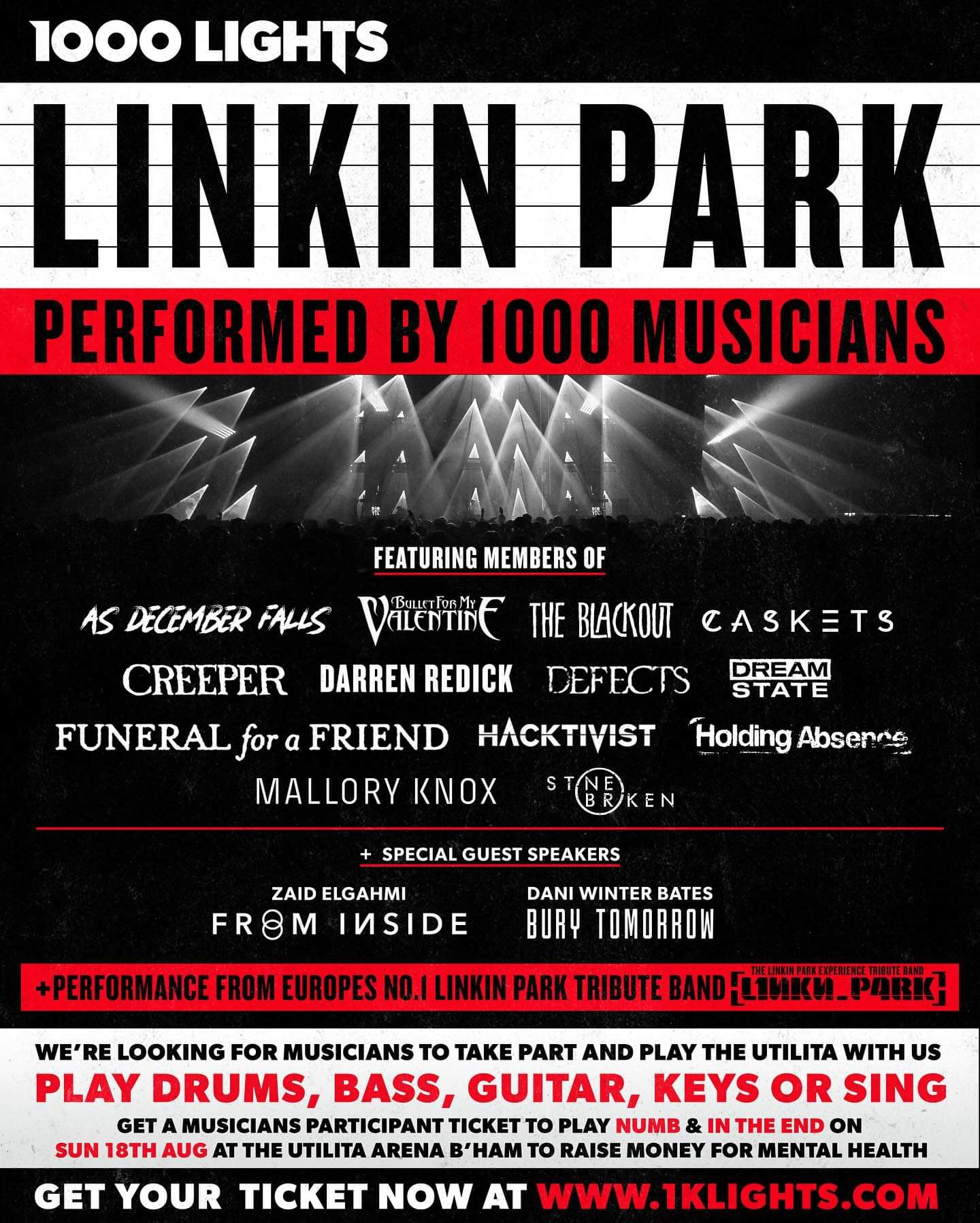 Linkin Park Performed By 1000 Musicians in Birmigham Utility Arena 18 August 2024