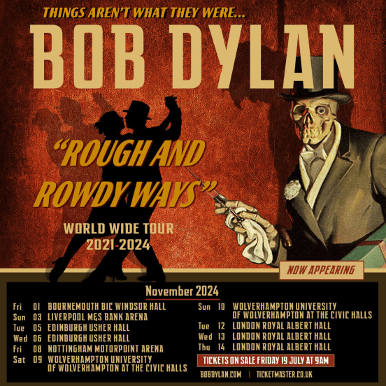 Bob Dylan Announces UK Tour Including Three Nights at the Royal Albert Hall