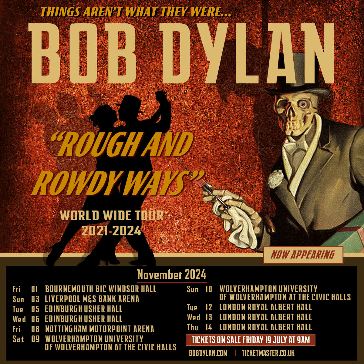 Bob Dylan Announces UK Tour Including Three Nights at the Royal Albert Hall