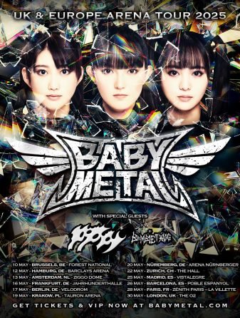 BABYMETAL Announces 2025 European Arena Tour with Special Guests Poppy and Bambie Thug