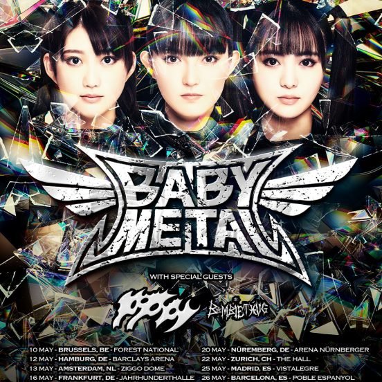 BABYMETAL Announces 2025 European Arena Tour with Special Guests Poppy and Bambie Thug