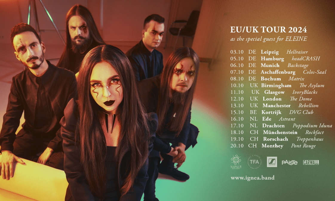 Ukrainian Metal Act Ignea Embarks on EU/UK Tour with Eleine
