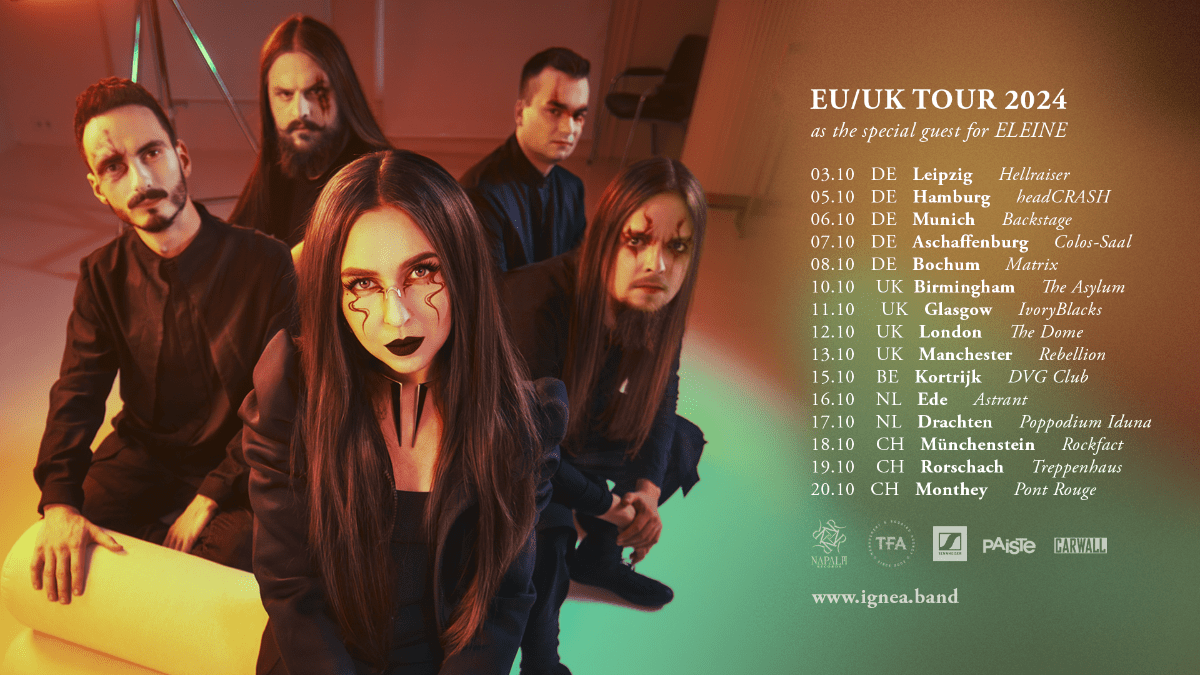 Ukrainian Metal Act Ignea Embarks on EU/UK Tour with Eleine
