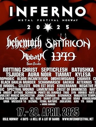 INFERNO FESTIVAL NORWAY 2025 Adds ABBATH DOOM OCCULTA  and details for sightseeing tours