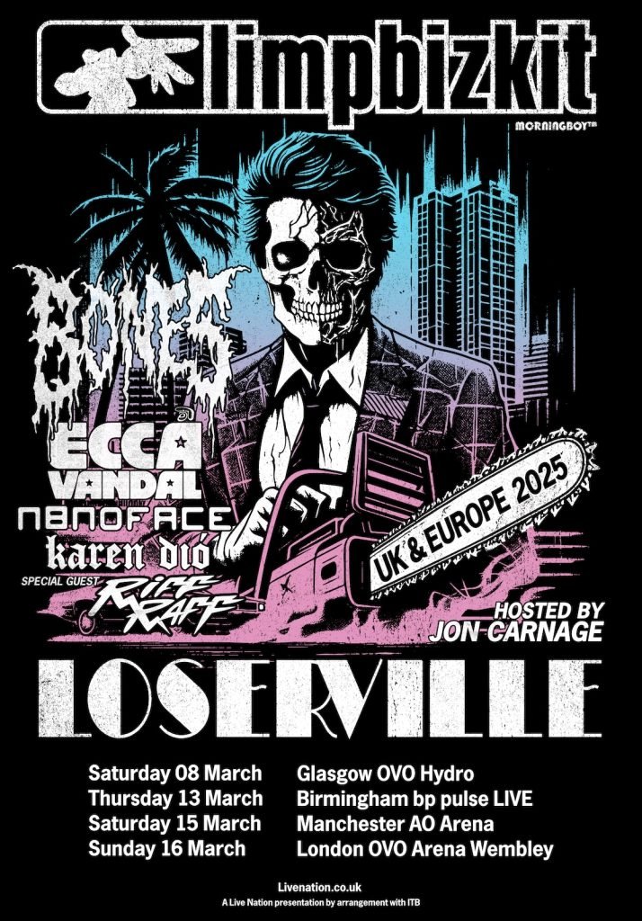 LIMPBIZKIT "Loserville 2025" UK Tour with Special Guests 3 limpbizkit loserville tour 2025