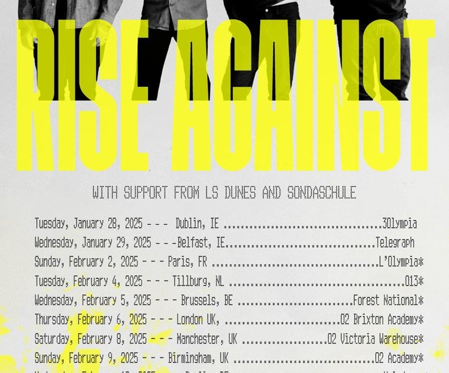 RISE AGAINST Announces 2025 UK/EU Tour Dates