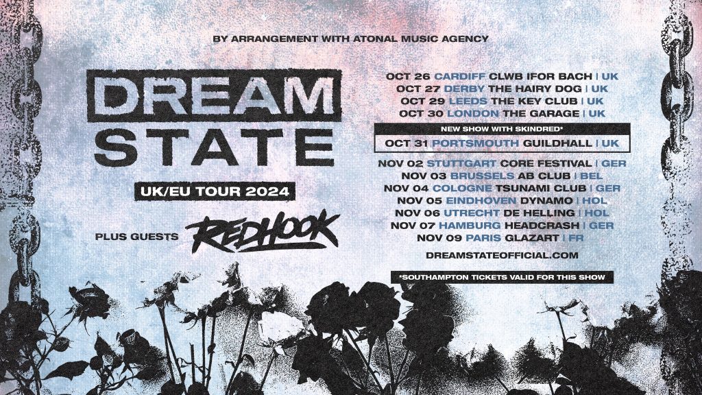Dream State ft RedHook and Godeth at The Key Club Leeds 29.10.2024 39 dream state tour poster