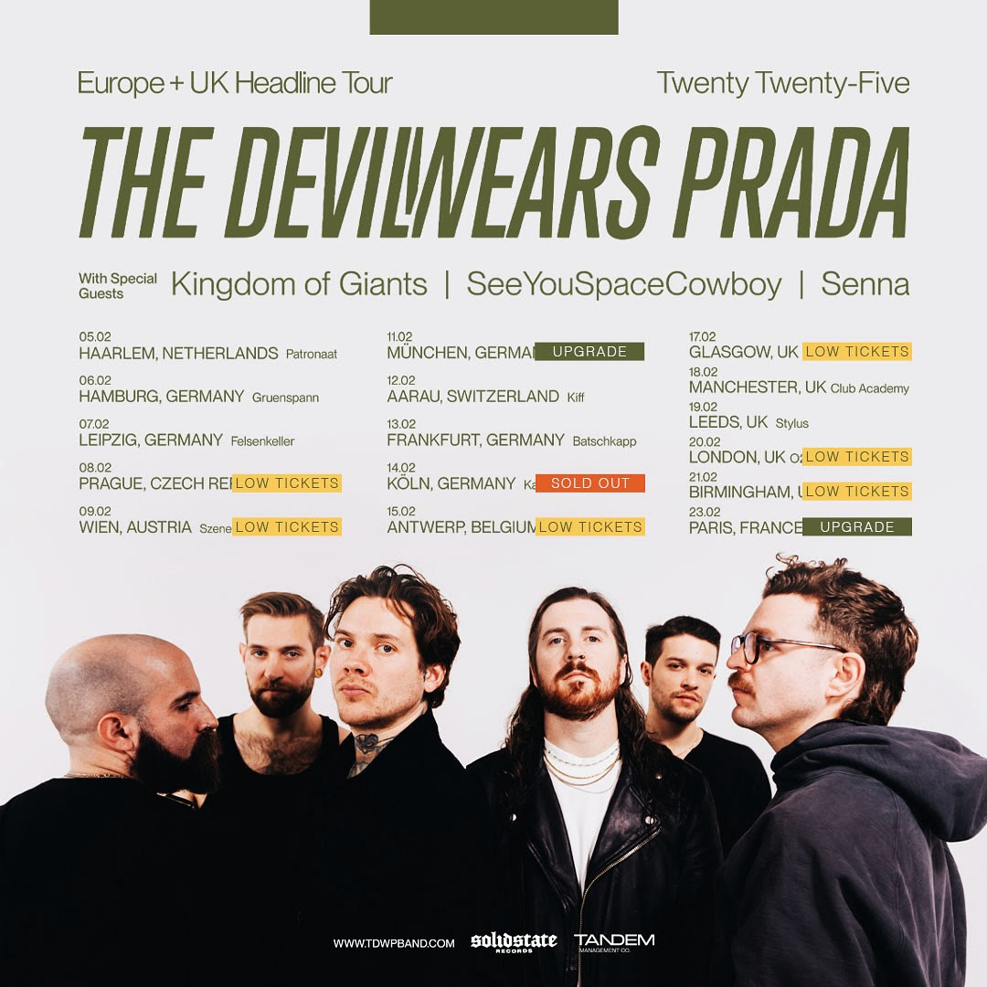 The Devil Wears Prada Return to the UK for Headline Tour in February 2025