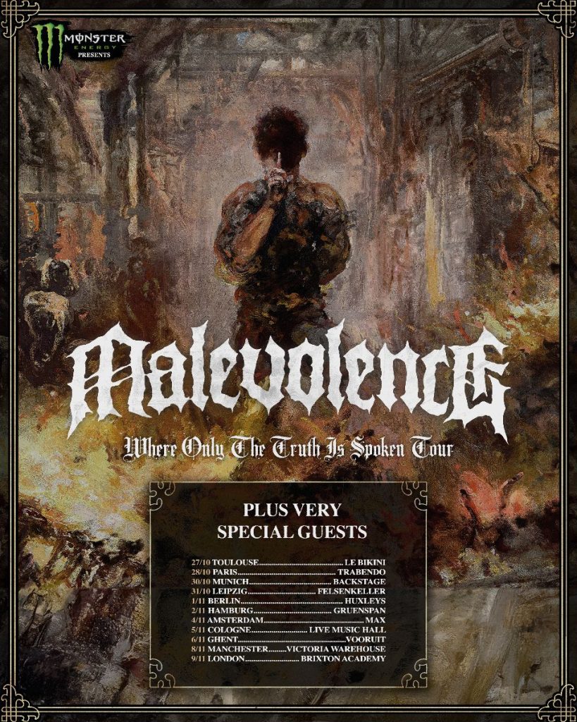 Malevoilence Uk Eu Tour Poster