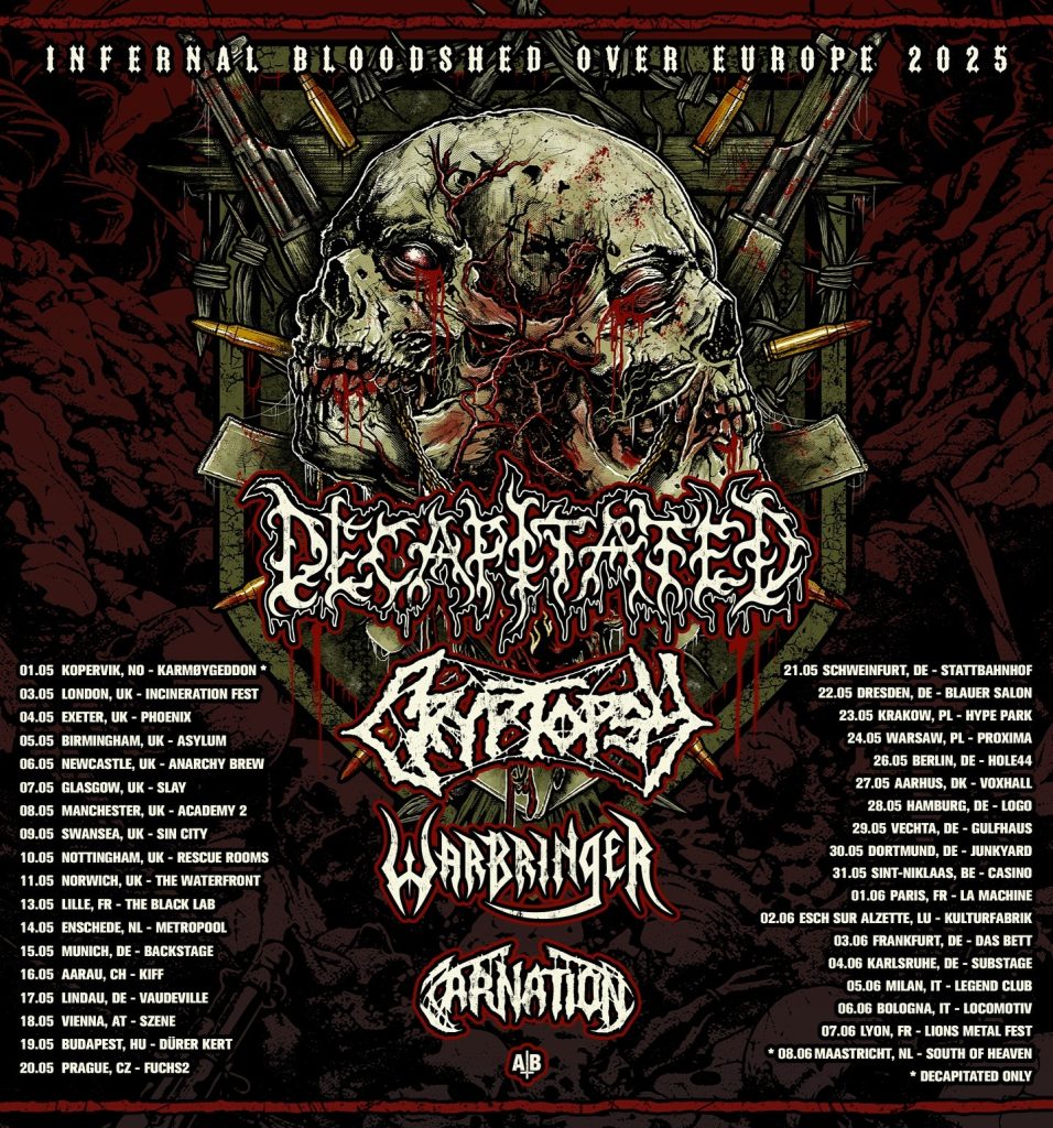 Decapitated kick off "Infernal Bloodshed Over Europe" Tour 2025 3 Decapitated kick off “Infernal Bloodshed Over Europe” Tour 2025