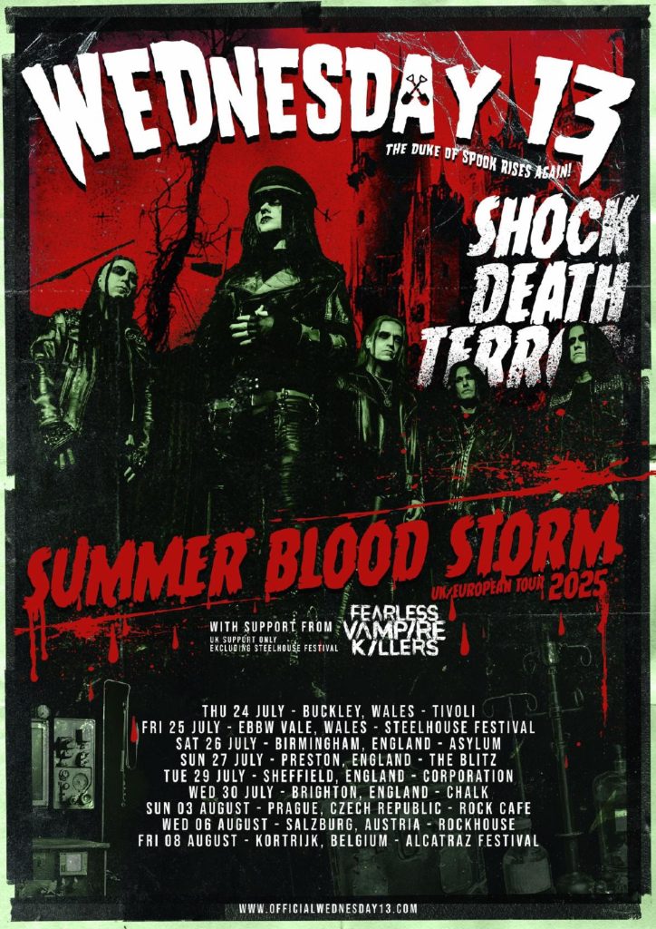 wednesday 13 tour 2025 uk