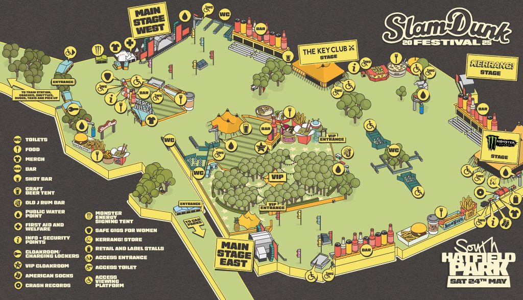 Slam Dunk Festival 2025 Artist Meet & Greets + Signings times 23 Slam Dunk South Map