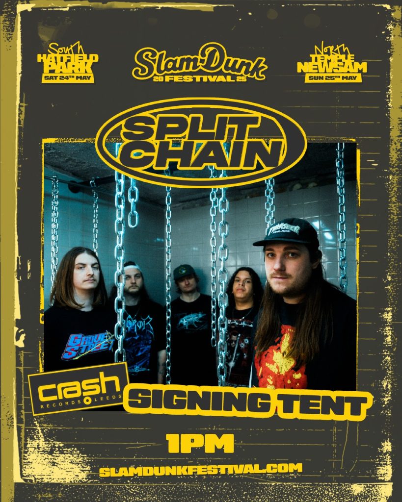 Slam Dunk Festival 2025 Artist Meet & Greets + Signings times 13 Split Chain Signing Poster