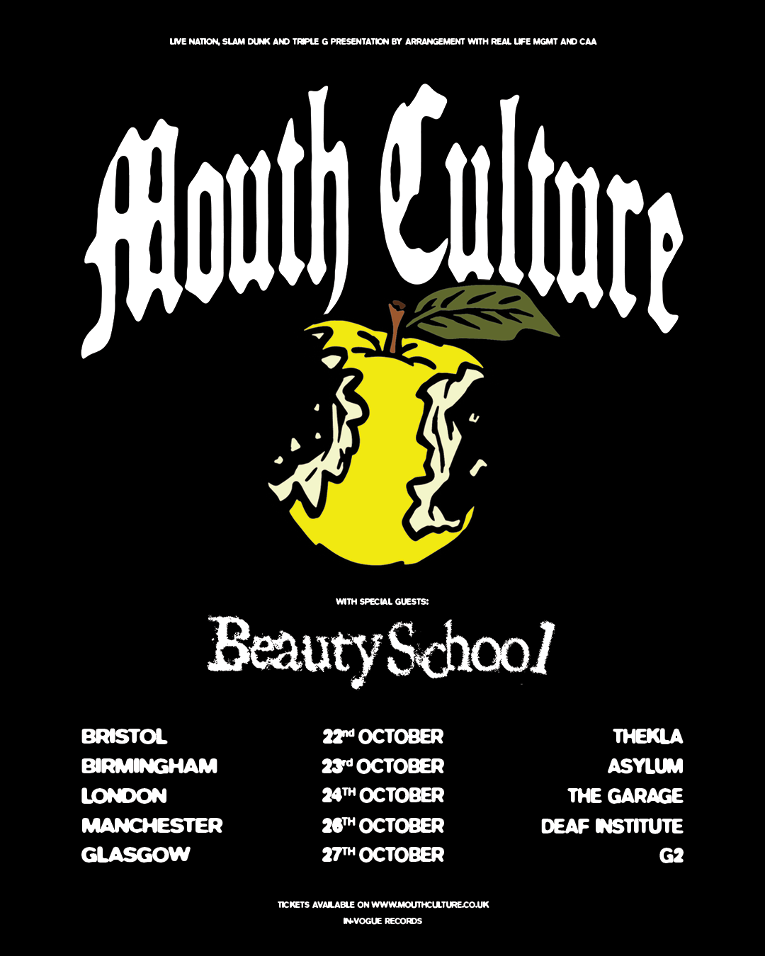 Mouth Culture announce UK headline tour in October and Electric live footage of new single ‘Ratbag’ live at the o2 Brixton Academy (Do Not Publish till after 6pm 9.5.25)
