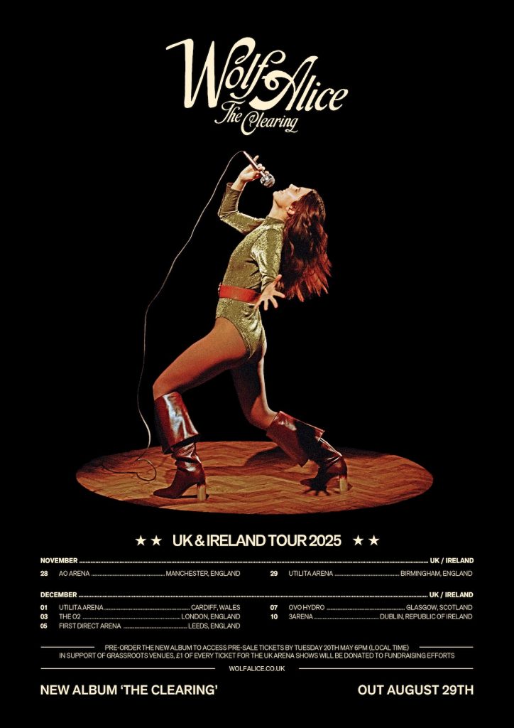 Wolf Alice 2025 UK IE Tour Poster