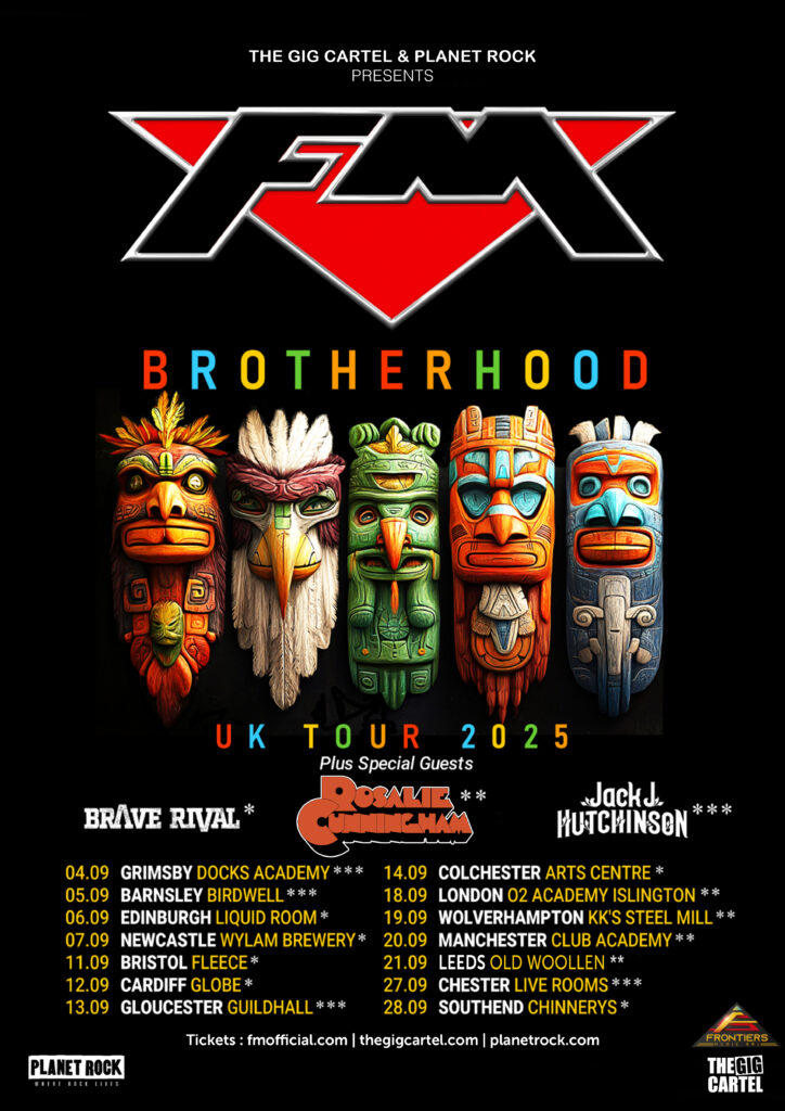 FM announce new album "Brotherhood" + UK tour and new single "Living on the Run" 2 FM - 2025 UK Tour Poster