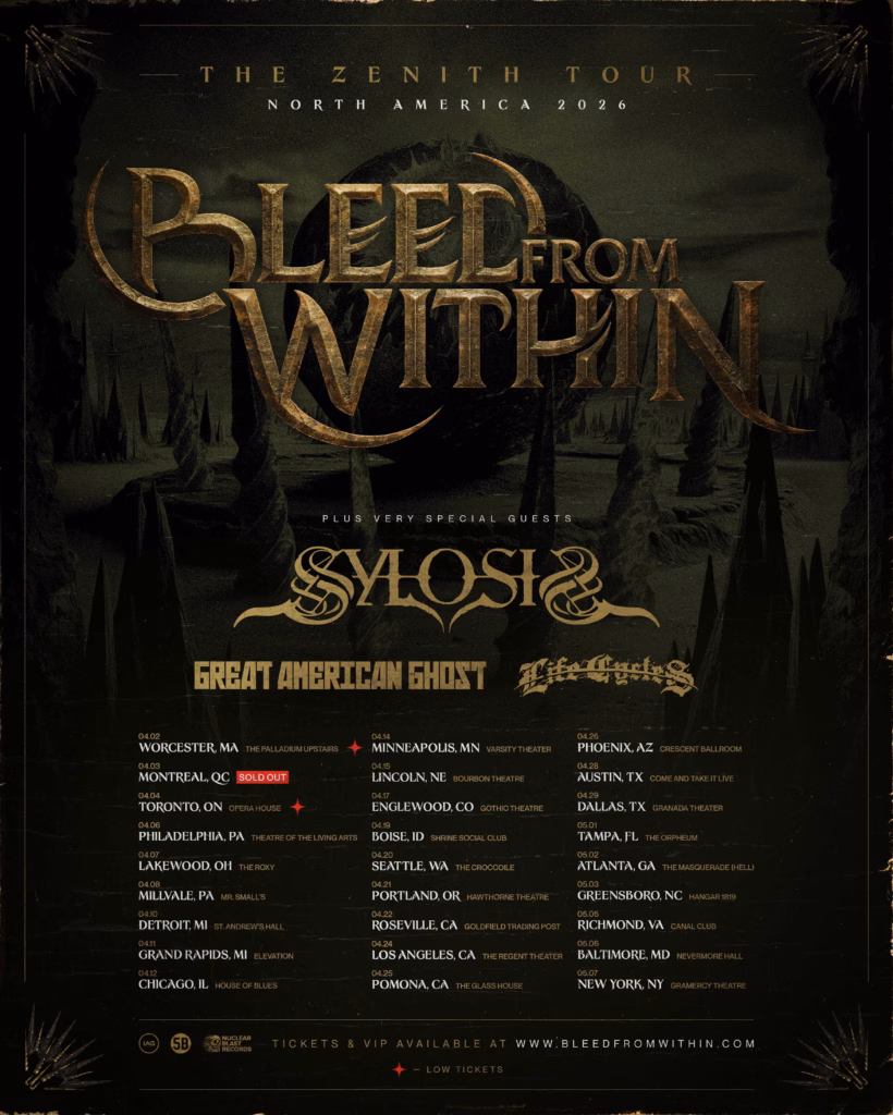 BleedFromWithin USA 2026 Tour
