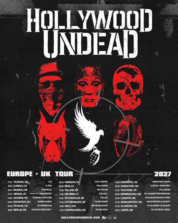 HOLLYWOOD UNDEAD Announce European + UK Tour 2027 21 HOLLYWOOD UNDEAD Announce European + UK Tour 2027